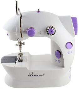 img 4 attached to 🧵 Haitral Portable Sewing Machine - Adjustable 2-Speed, Double Thread, Electric Crafting and Mending Machine with Foot Pedal