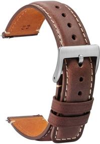 img 4 attached to 18mm Genuine Leather T-Strap Watch Band