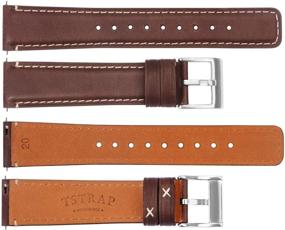 img 3 attached to 18mm Genuine Leather T-Strap Watch Band