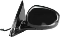 🔍 black power foldaway mirror for nissan pathfinder s, sv model, hybrid - fit system driver side mirror without memory, ptm cover logo