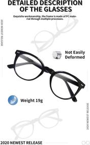 img 3 attached to 👓 BLS 5 Pack Blue Light Blocking Reading Glasses for Women/Men - Combat Eye Strain, Glare & UV Rays with Stylish Round Eyeglasses!