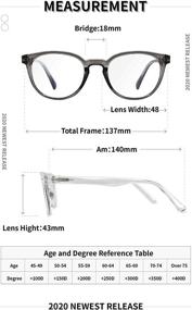 img 2 attached to 👓 BLS 5 Pack Blue Light Blocking Reading Glasses for Women/Men - Combat Eye Strain, Glare & UV Rays with Stylish Round Eyeglasses!