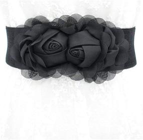 img 4 attached to 🌸 MedeShe Women's Skinny Braided Belt: Free Knot Faux Leather Dress Waistbelt with Floral Embellishments