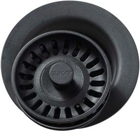 img 4 attached to Black Elkay LKQD35BK Disposer Flange: Polymer with Removable Basket Strainer and Rubber Stopper