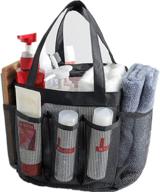 🚿 portable mesh shower caddy with sturdy handles - beach, travel, camping bath tote bag organizer - hanging bath caddies for toiletry, bathroom, college dorm logo
