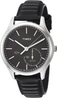 🕺 мужские часы timex iq+ move: отслеживайте свою активность с ощущением стиля и точности - умные часы с кожаным ремешком логотип