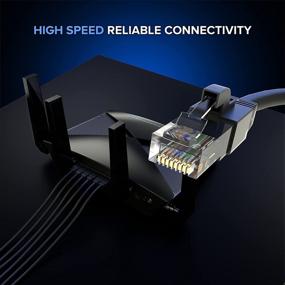 img 3 attached to 🔌 Кабель Ethernet CAT6 высокой скорости - сетевой кабель длиной 50 футов (15 метров), черный.