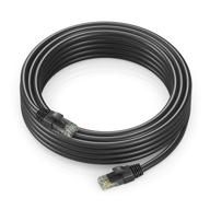 🔌 кабель ethernet cat6 высокой скорости - сетевой кабель длиной 50 футов (15 метров), черный. логотип