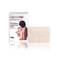lightenup milk protein exfoliating soap logo