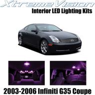 xtremevision led-подсветка салона для inifiniti g35 coupe 2003-2006 (12 штук) розовый набор led-подсветки салона с набором инструментов для установки логотип