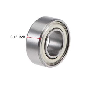 img 2 attached to Uxcell R188ZZ Groove Bearings Shielded