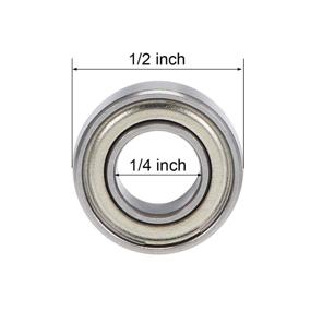 img 1 attached to Uxcell R188ZZ Groove Bearings Shielded