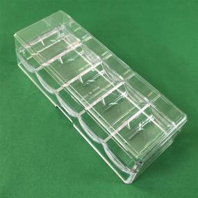 img 1 attached to 💼 Optimized Yuanhe Clear Acrylic Poker Chip Holder with Cover - Organizes and Safely Stores 100 Chips