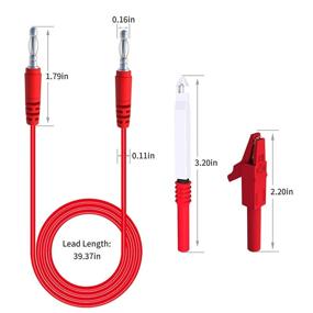 img 3 attached to 🍌 Goupchn Banana to Banana Plug Test Leads Kit: Alligator Clips, Insulation Wire, Piercing Probes for Multimeter Automotive Diagnostic Testing