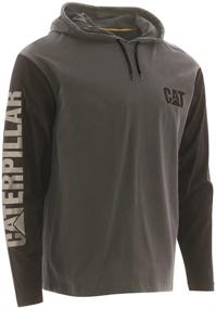 img 1 attached to Caterpillar Mens Hooded Banner Black Men's Clothing for Active