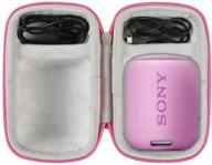 🔒 protective pink hard travel case for sony srs-xb12 extra bass portable bluetooth speaker logo