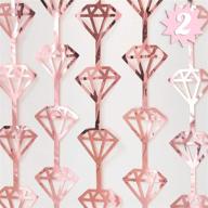 xo, fetti diamond foil curtains - set of 2, rose gold bachelorette party decorations, bridal shower gift backdrop, bridesmaid favors logo