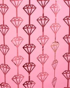 img 2 attached to xo, Fetti diamond foil curtains - Set of 2, Rose Gold bachelorette party decorations, bridal shower gift backdrop, bridesmaid favors