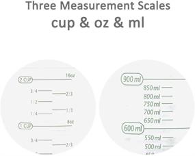 img 2 attached to 🥄 BPA-Free Stackable Plastic Measuring Cup Set with Angled Grip, Various Scales, Spout, and Light Texture - Ideal Kitchen Gadgets and Baking Accessories - 4/2/1 Cup Capacity