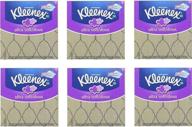 🧻 kleenex ultra soft facial tissues - thick, absorbent & strong 75, 3-ply white tissues, 6 cubes bundle pack – 450 total tissues - assorted colors and designs logo