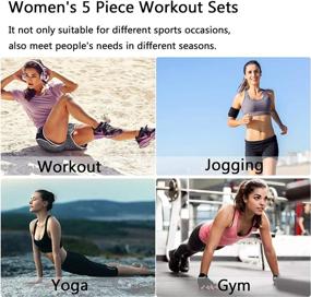 img 1 attached to 🏋️ XPINYT 5pcs Women's Athletic Sport Suits: Perfect Workout Outfits for Yoga, Gym, Fitness and Jogging