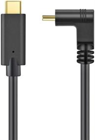 img 2 attached to ⚡️ URWOOW Quick Charge USB Type C Right Angle 90 Degree Male to USB Type C Male 3 AMP Sync and Charging Cable Cord Wire Adapter Convertor Extension Cable 11 inch (M to M Right Angle)