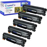 🖨️ superink 5 pack high yield compatible toner cartridge replacement for hp ce278a 78a black for laserjet p1560 p1566 p1606 p1606n p1606dn m1536dnf printer logo