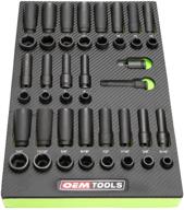 🛠️ efficient auto repair: oemtools 23983 master 42 piece impact socket set with custom eva foam tray for organized tool storage logo