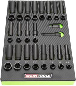 img 4 attached to 🛠️ Efficient Auto Repair: OEMTOOLS 23983 Master 42 Piece Impact Socket Set with Custom EVA Foam Tray for Organized Tool Storage