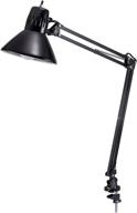 💡 bostitch office vlf100 led swing arm desk lamp with clamp mount, 36-inch reach, includes energy-efficient led bulb, black логотип