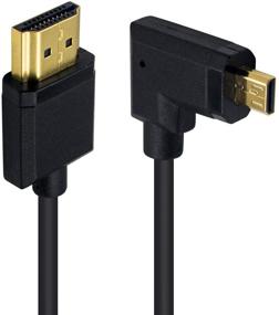 img 2 attached to 🔌 Duttek Micro HDMI to Standard HDMI Coiled Cable - Ultra Slim 4FT, 1080P, 4K, 3D Ready!