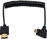 🔌 duttek micro hdmi to standard hdmi coiled cable - ultra slim 4ft, 1080p, 4k, 3d ready! logo
