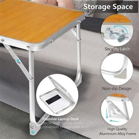 img 2 attached to HOSTIC Foldable Laptop Table Home Laptop Desk Bed Couch Tray Non-Slip