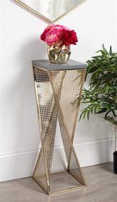 img 1 attached to Kate Laurel Elita Metal Pedestal Furniture