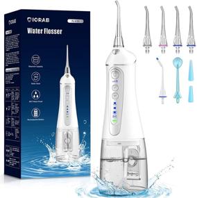img 4 attached to 🚰 Cordless Water Flosser for Teeth - 4 Modes, 300ML Water Tank, 6 Tips, IPX7 Waterproof, USB Rechargeable - Oral Irrigator for Braces, Bridges, Home, and Travel