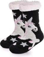 🎄 toddlers girls' slipper fleece christmas stockings in socks & tights logo