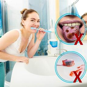 img 1 attached to 🪥 4-Piece Soft Micro-Nano Extra Soft Bristles Toothbrush with 20,000 Bristles - Ideal for Fragile Gums in Adults, Kids, and Children (Blue, Pink)