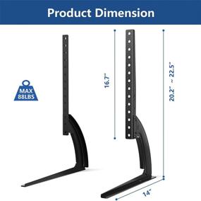 img 1 attached to 📺 Rfiver Universal Table Top TV Stand Base with Height Adjustment for 32-55 inch LCD LED Flat Screen TVs, Max VESA 800x400mm, Supports up to 88lbs, Black