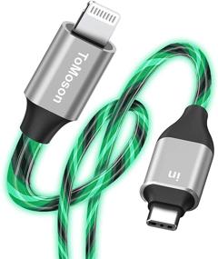 img 4 attached to 📱 Green USB C to Lightning Cable, 3FT iPhone 12 Charger [Apple MFi Certified] - Fast Charging Cord for iPhone 12 11 Pro Max Mini X XS XR 8 Plus SE, iPad 8th - Cool Light Up Design Included