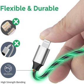 img 1 attached to 📱 Green USB C to Lightning Cable, 3FT iPhone 12 Charger [Apple MFi Certified] - Fast Charging Cord for iPhone 12 11 Pro Max Mini X XS XR 8 Plus SE, iPad 8th - Cool Light Up Design Included