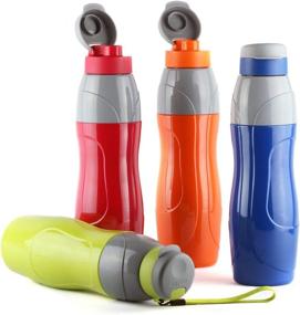 img 2 attached to 🏋 Cello Plastic Insulated BPA Free Leak Proof Water Bottle for Gym, Swimming, Running - Puro Sports | Ergonomic, Reusable Drinking Container with Wide Mouth, Easy Flip Top Cap | 20 Oz