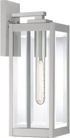 img 1 attached to Quoizel WVR8406SS Westover Outdoor Wall Sconce, Modern Industrial Design, 1-Light, 100W, Stainless Steel