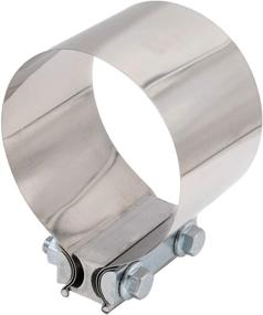 img 2 attached to 🔧 RP Remarkable Power, 304 Stainless Steel Butt Joint Exhaust Muffler Clamp Band (4-Inch)