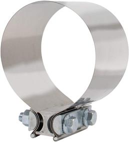 img 4 attached to 🔧 RP Remarkable Power, 304 Stainless Steel Butt Joint Exhaust Muffler Clamp Band (4-Inch)