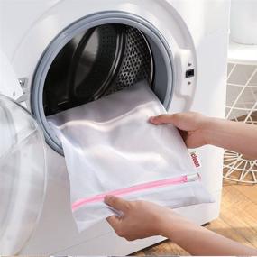 img 1 attached to 🧺 Premium Mesh Laundry Wash Bag Set (8 Packs) - Best Zipper Bra Washer Protector for Delicates, Undergarments, Baby Clothes - Ideal for Washing Machine, College Students, and Travel