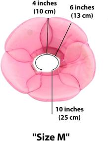 img 1 attached to SunGrow Pink Flower-Shape Cat Recovery Cone: Adjustable Loop Type Fasteners, Fits 10” Neck, 1 Pc per Pack