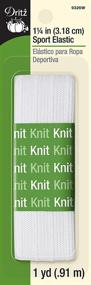 img 3 attached to 👕 Dritz 9326W Sport Knit Elastic: White, 1-1/4-Inch by 1-Yard - Superior Quality for Every Sportswear Project