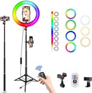 🌟 tp01 63" ring light with tripod: 10" selfie ring light & rgb color control for youtube, tiktok & live streaming logo