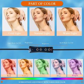 img 2 attached to 🌟 TP01 63" Ring Light with Tripod: 10" Selfie Ring Light & RGB Color Control for YouTube, Tiktok & Live Streaming