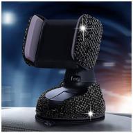 🚗 stylish rhinestone-embellished radish stars adjustable dashboard car phone mount with strong sticky hold logo